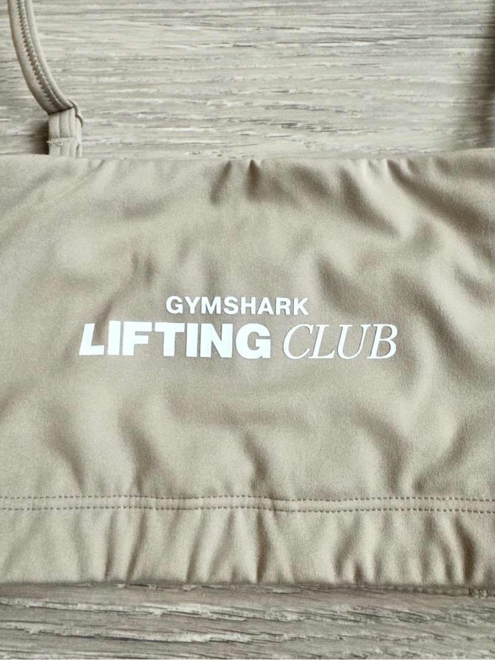 Gymshark Beige Lifting Club Bandeau Sports Bra - Picture 3 of 3